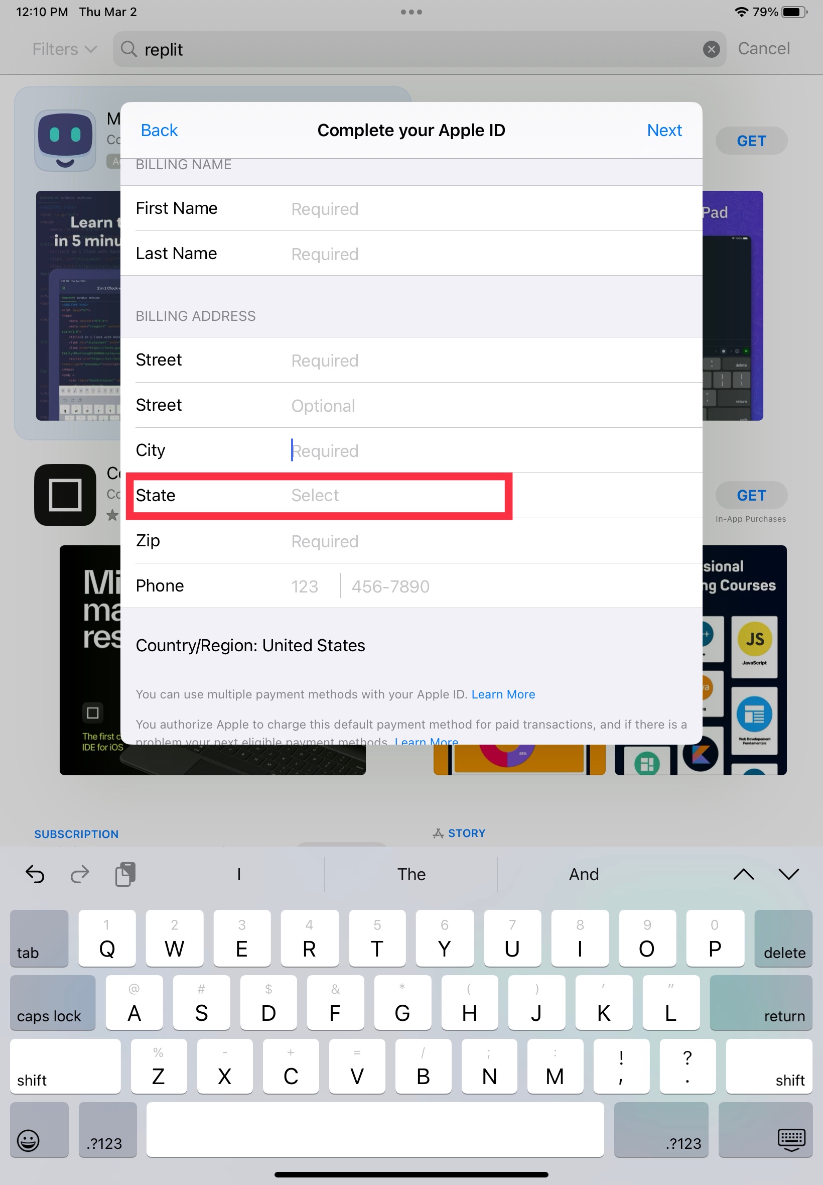 Ipad won’t let me complete Apple ID Apple Community