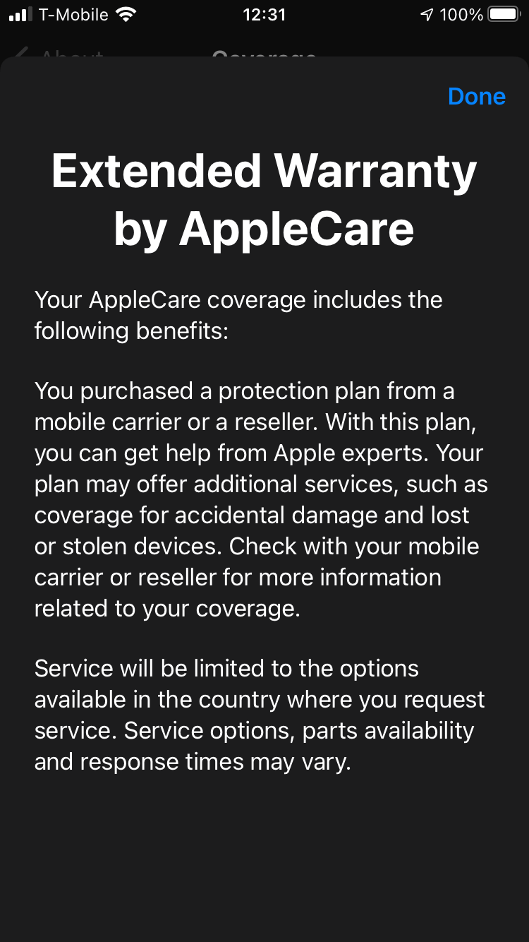 Confused about the "Extended Warranty by … Apple Community
