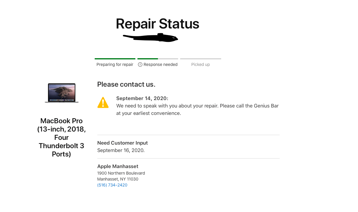 I can get through to manhasset Apple Community