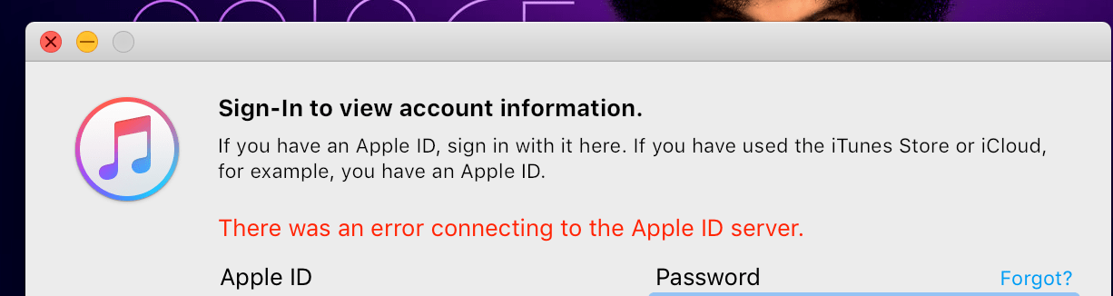 "There was an error connecting to the App… Apple Community