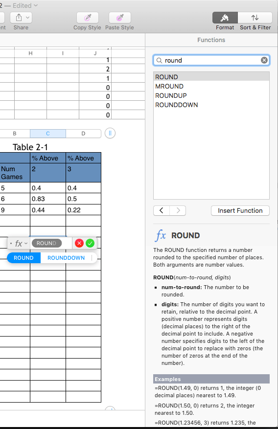Rounding an amount up or down in Numbers? Apple Community