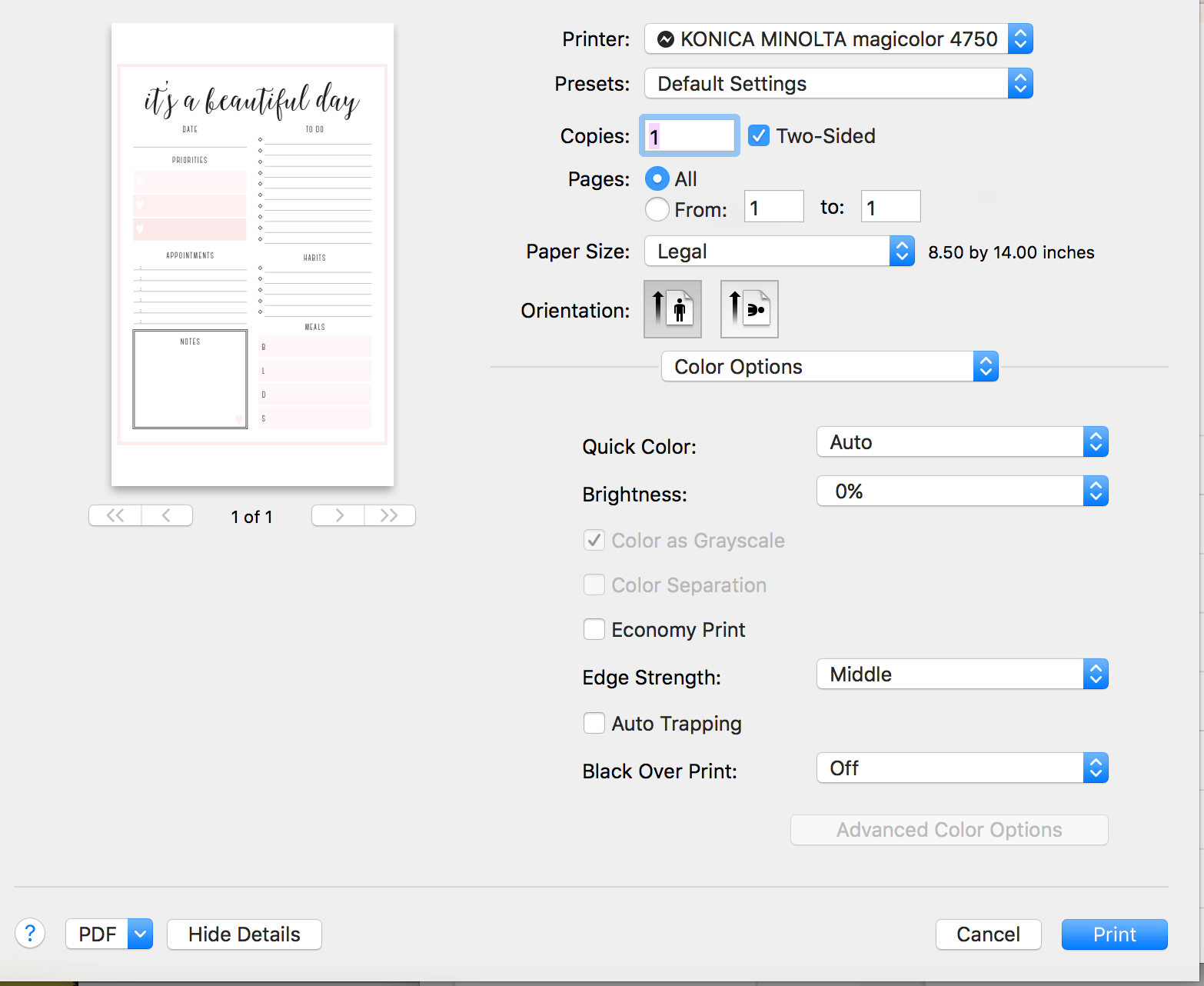How to change mac settings to print in co… Apple Community