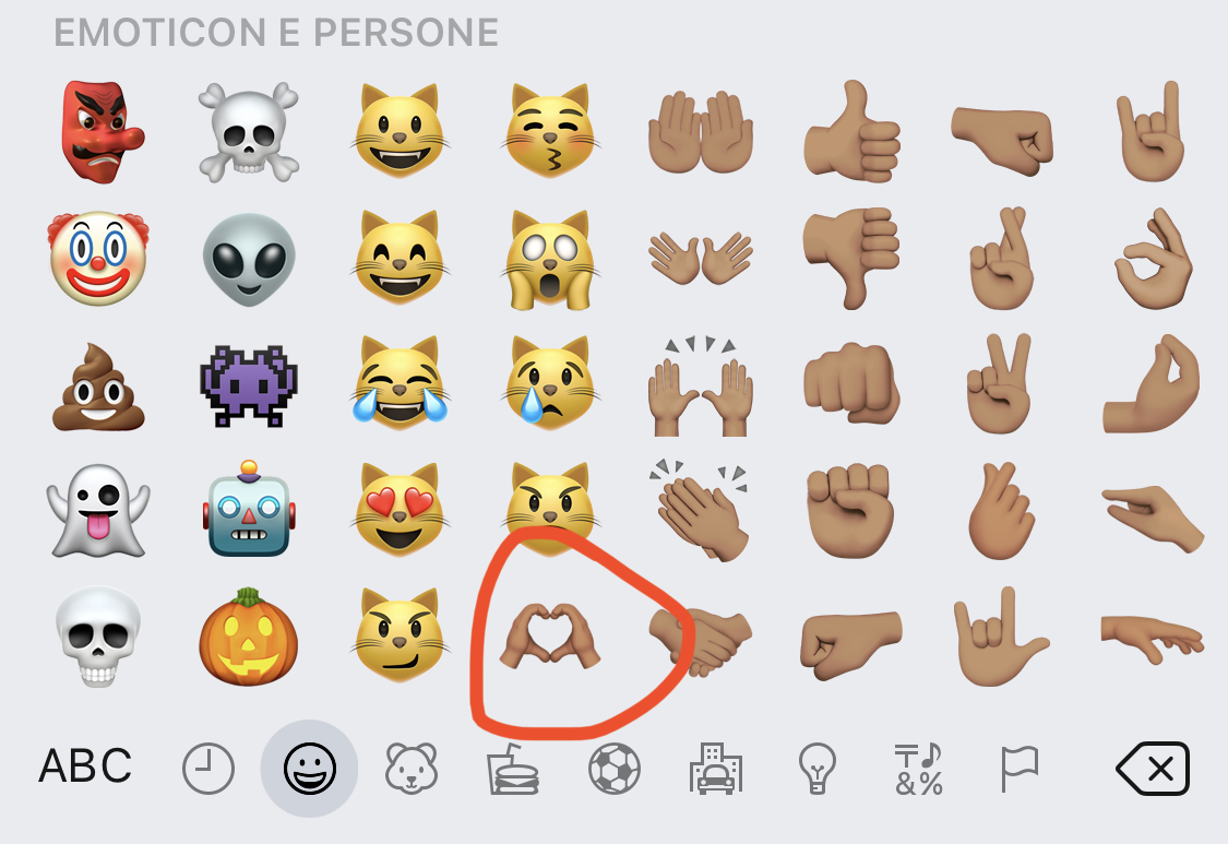 How do I get the heart hand emoji Apple Community