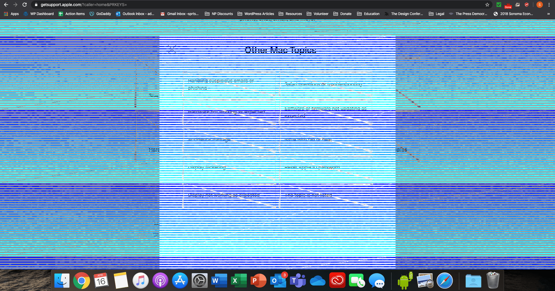 Display Issues Blue Horizontal Lines Ac… Apple Community