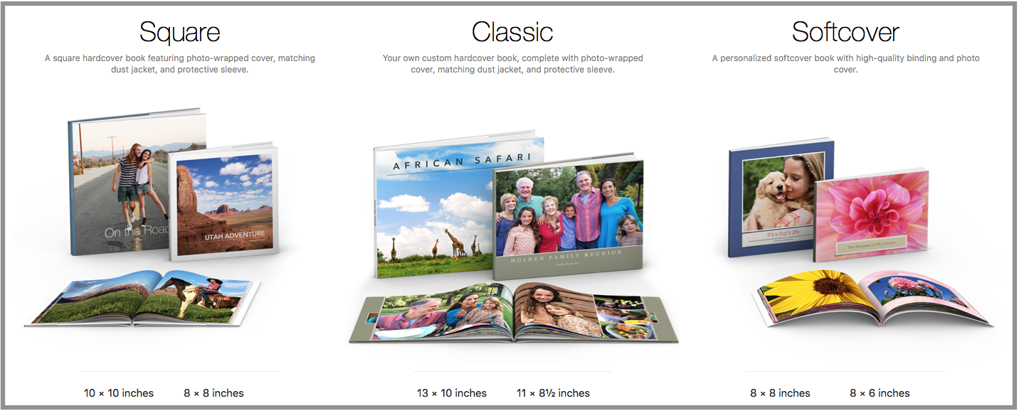 Photos Available Photo Book Sizes & Them… Apple Community