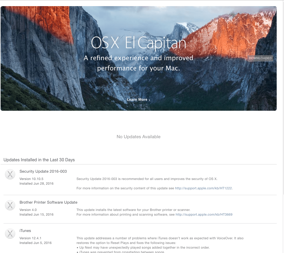 Cannot update from Yosemite 10.10.5 Apple Community