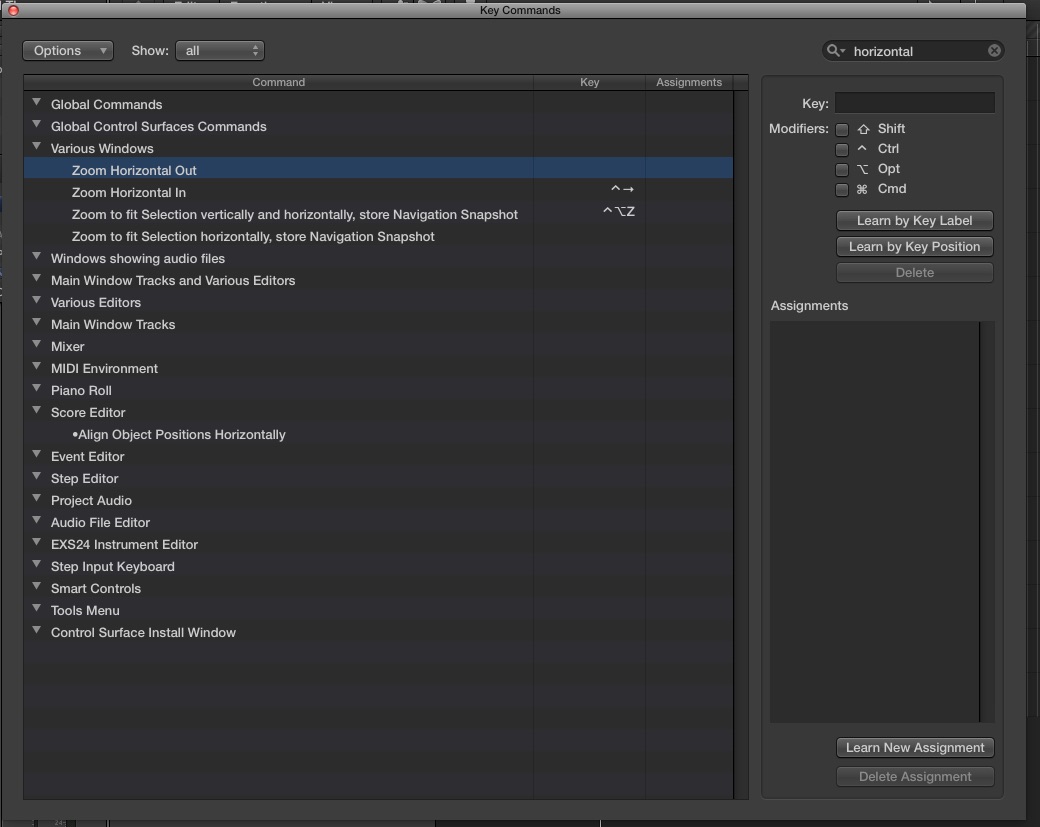 Horizontal Zoom in Logic Pro not working … Apple Community