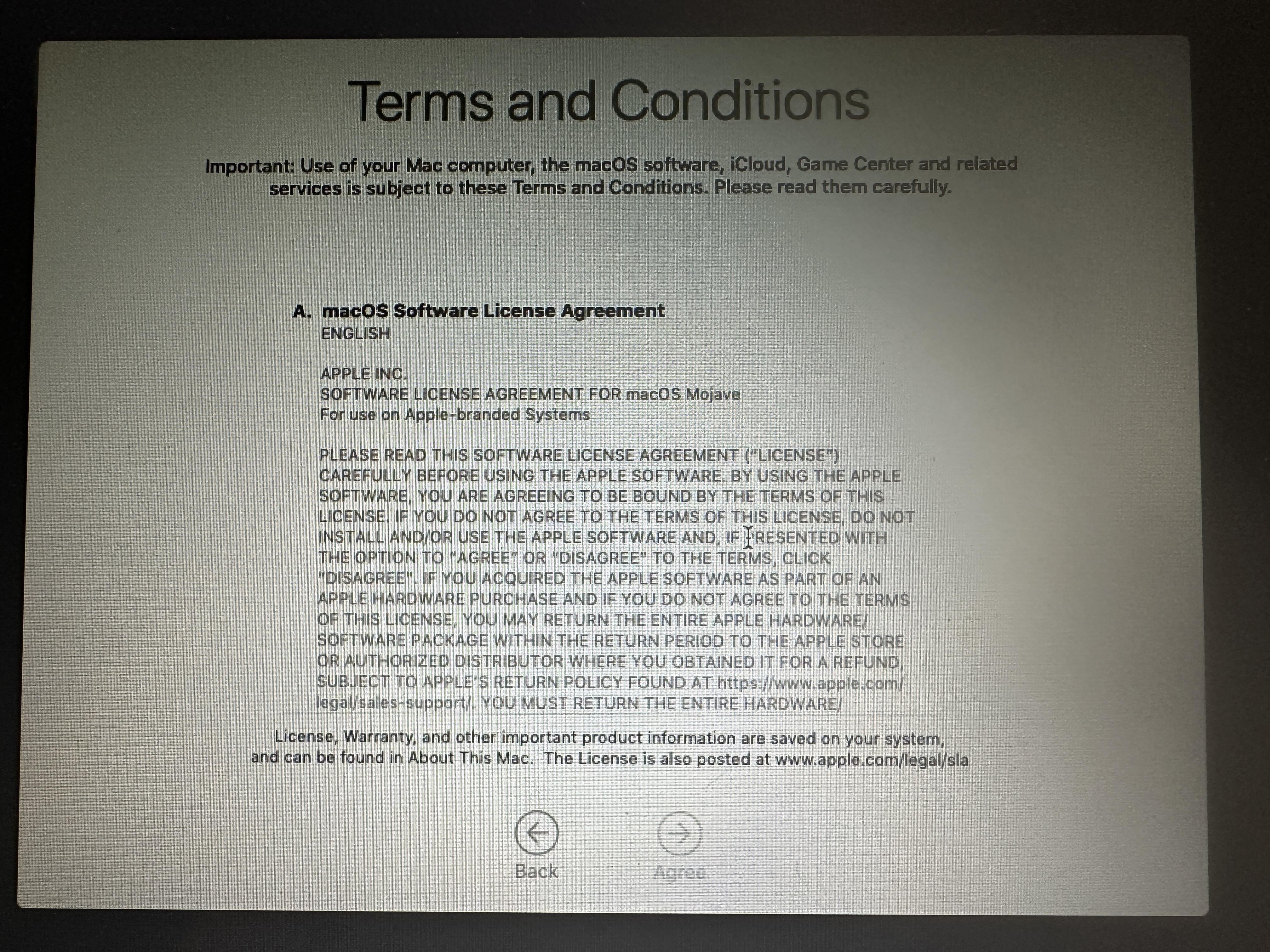 can&rsquo;t select agree in apple terms and con… - Apple Community