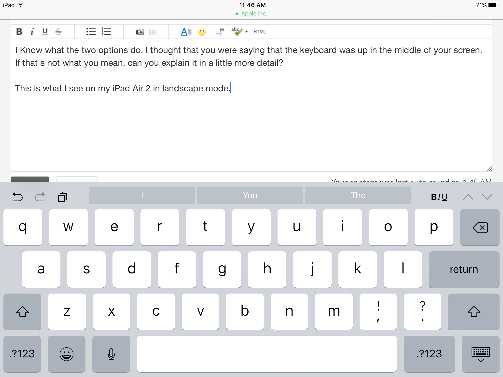 Reduce keyboard height Apple Community