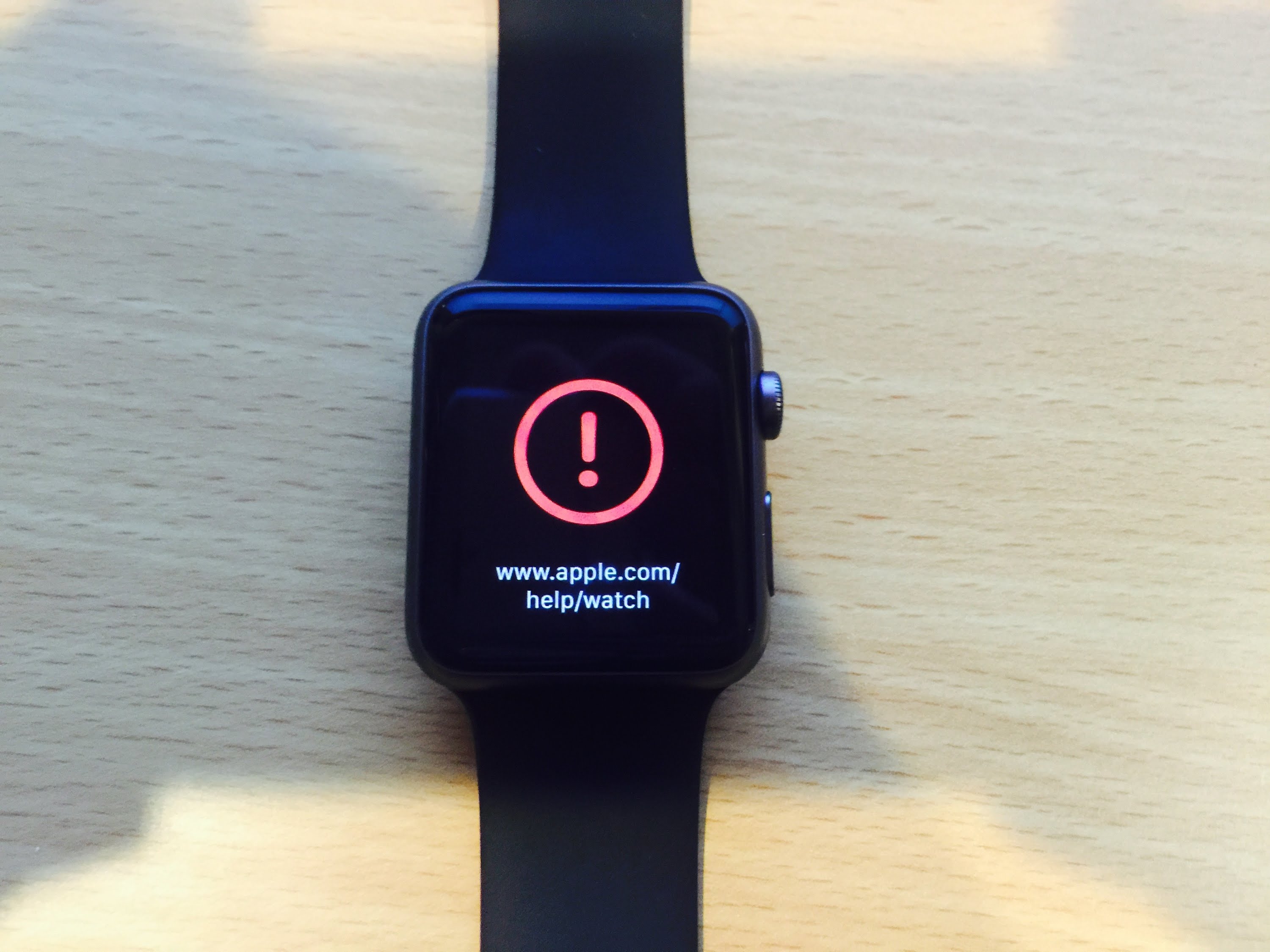 apple watch stuck exclamation mark Apple Community