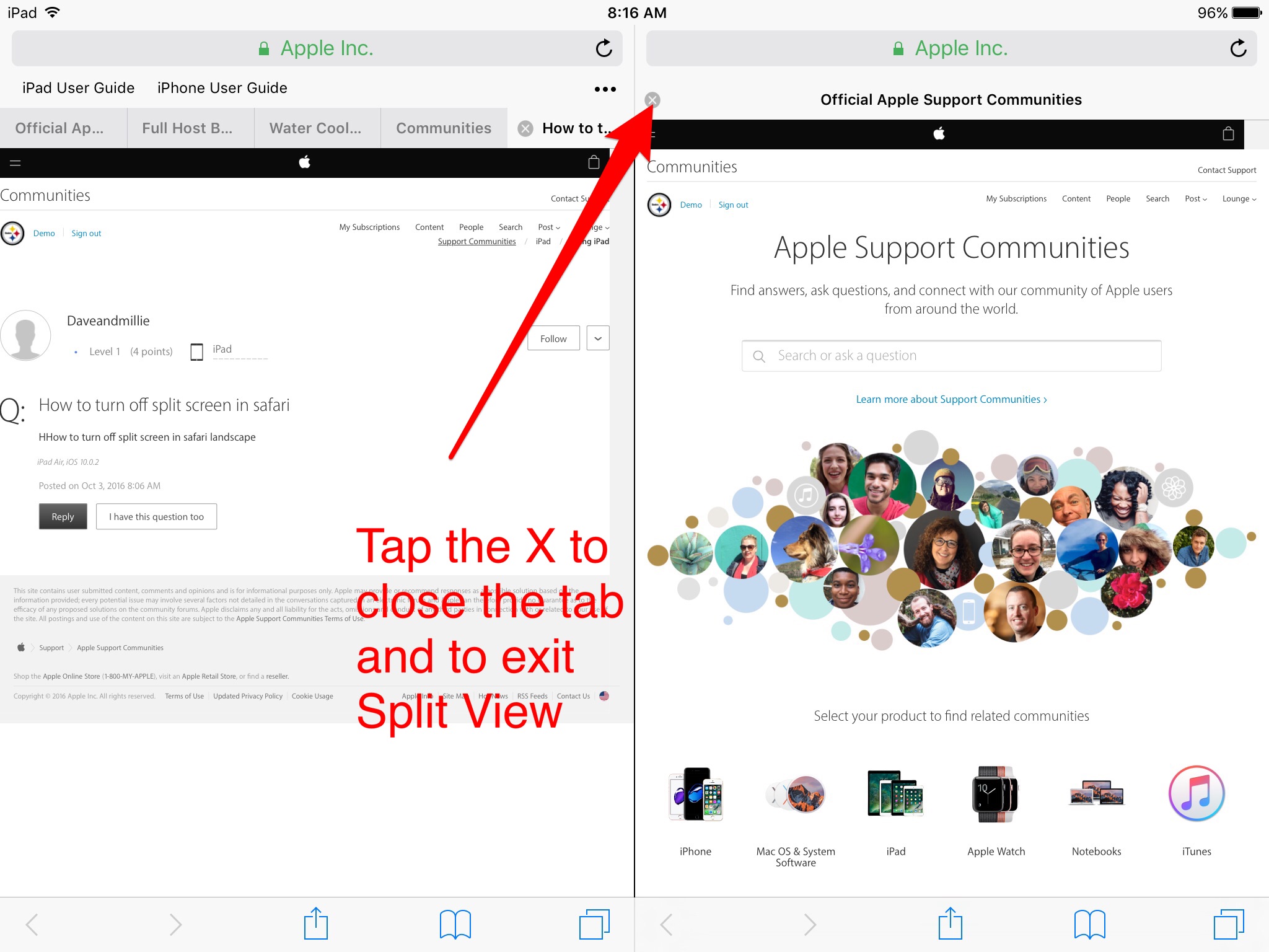 How to get rid of split screen on iPad Apple Community