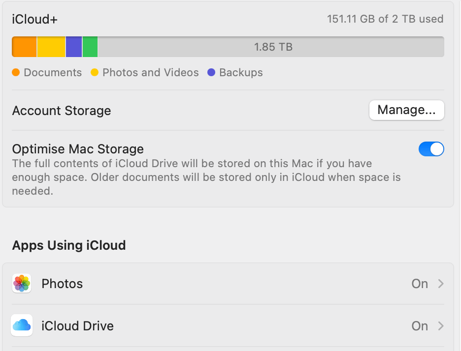 Unable to access icloud storage? Apple Community