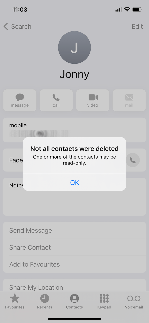 Not all contacts were deleted on iPhone Apple Community