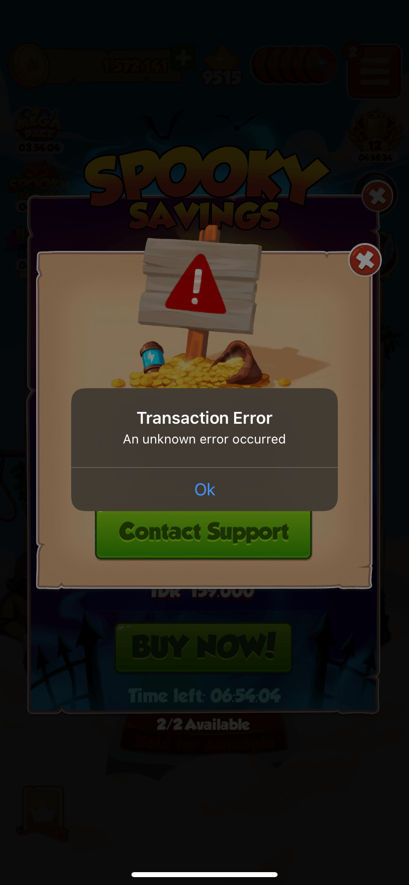 I cant purchase the item in coin master g… Apple Community