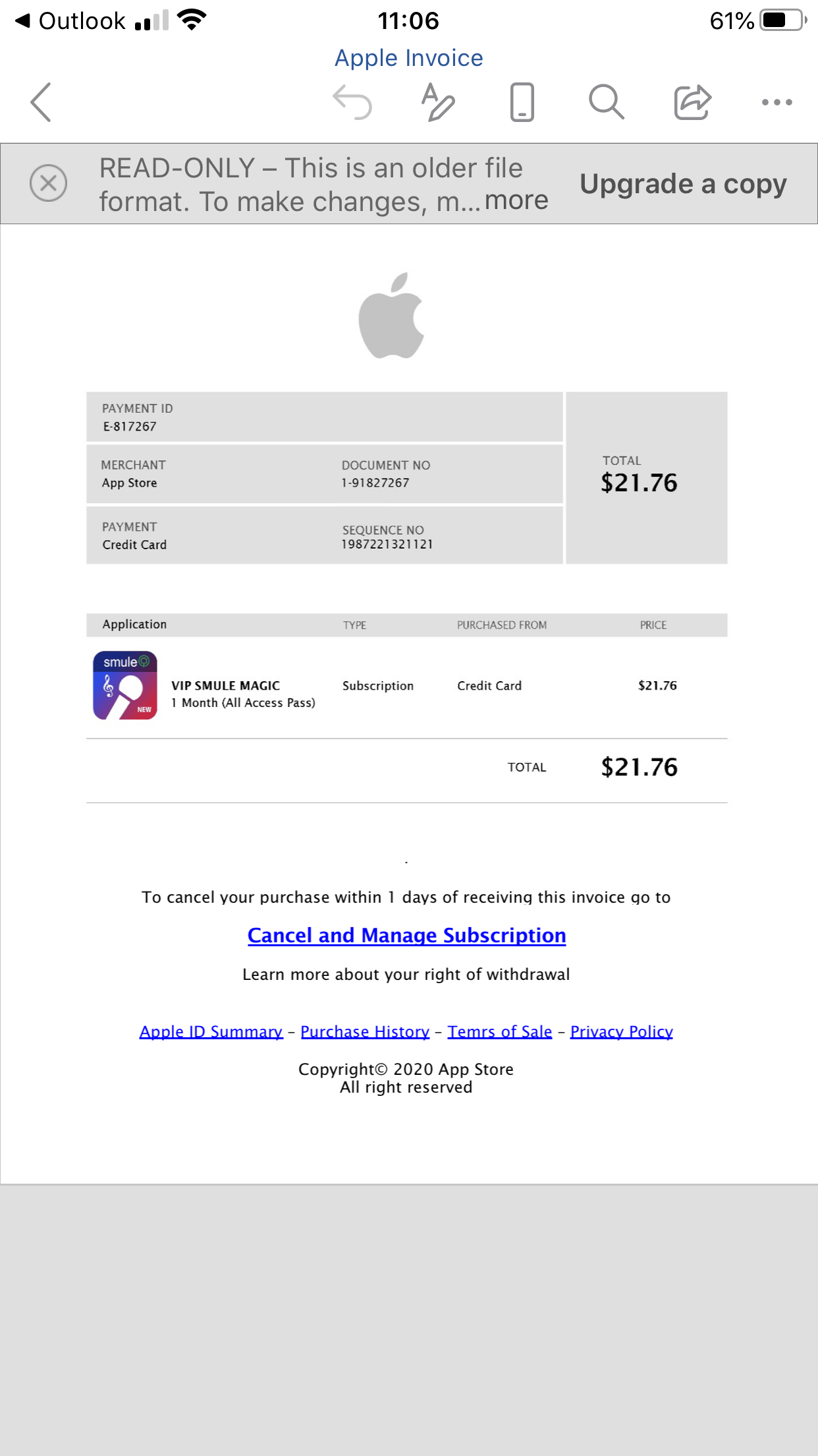 Strange invoice Apple Community