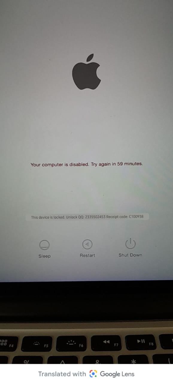 computer disabled Apple Community