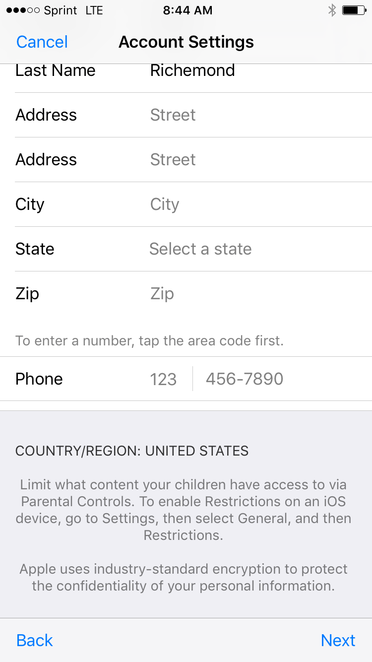 tap the area code first Apple Community