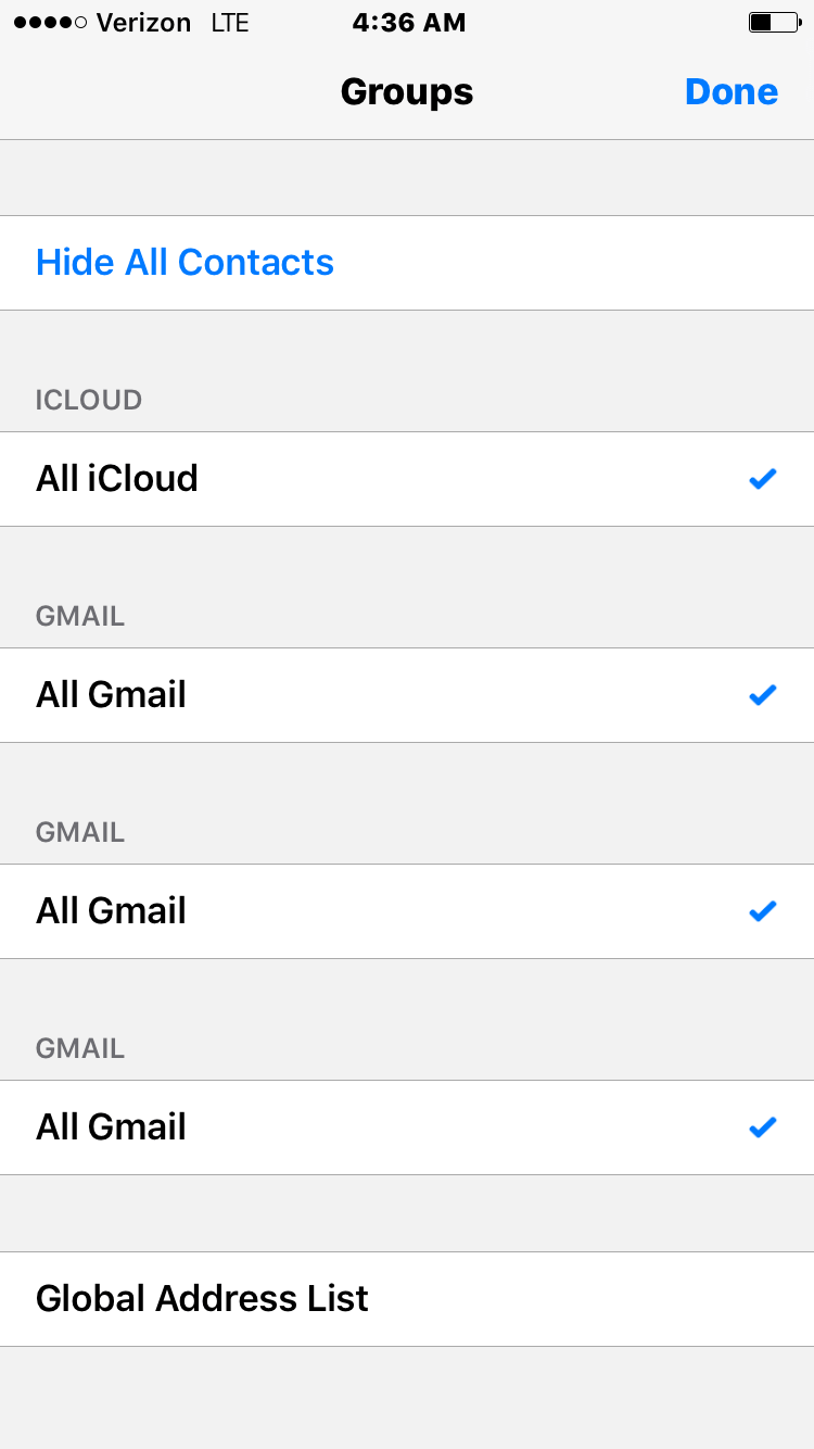 Remove Global address list, its in the co… Apple Community