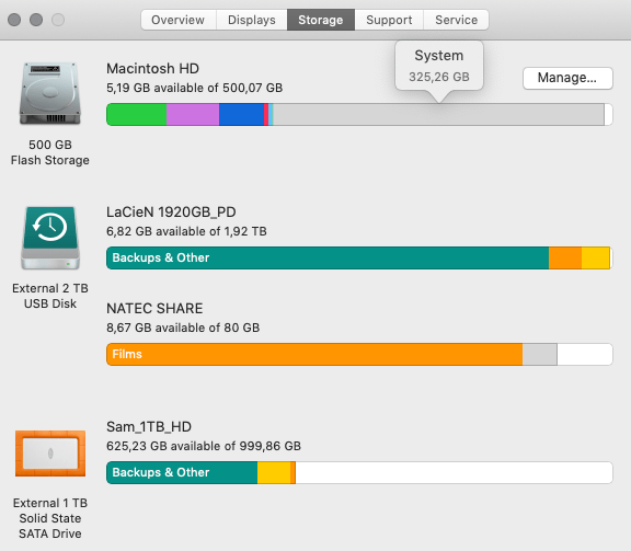 System files take most of SSD 500GB stora… Apple Community