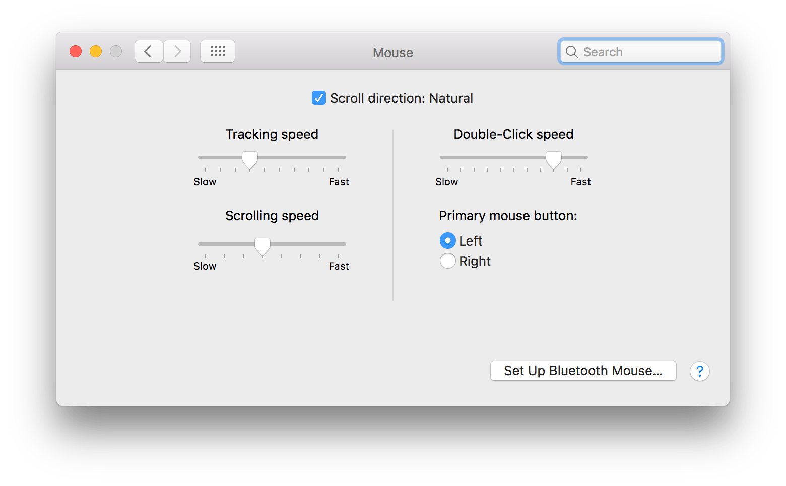 what is the default tracking speed for ma… Apple Community