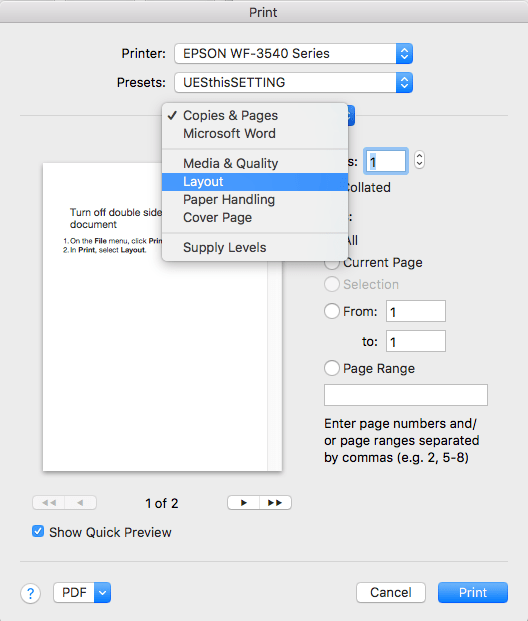 How to STOP default two sided printing Apple Community