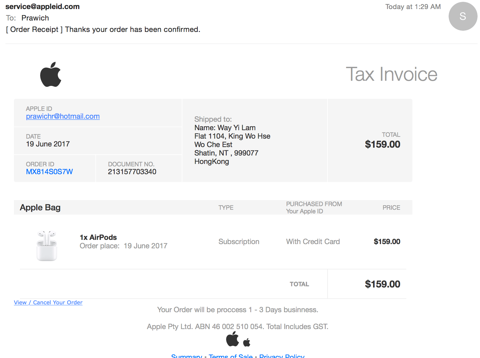 I got mail from that … Apple Community