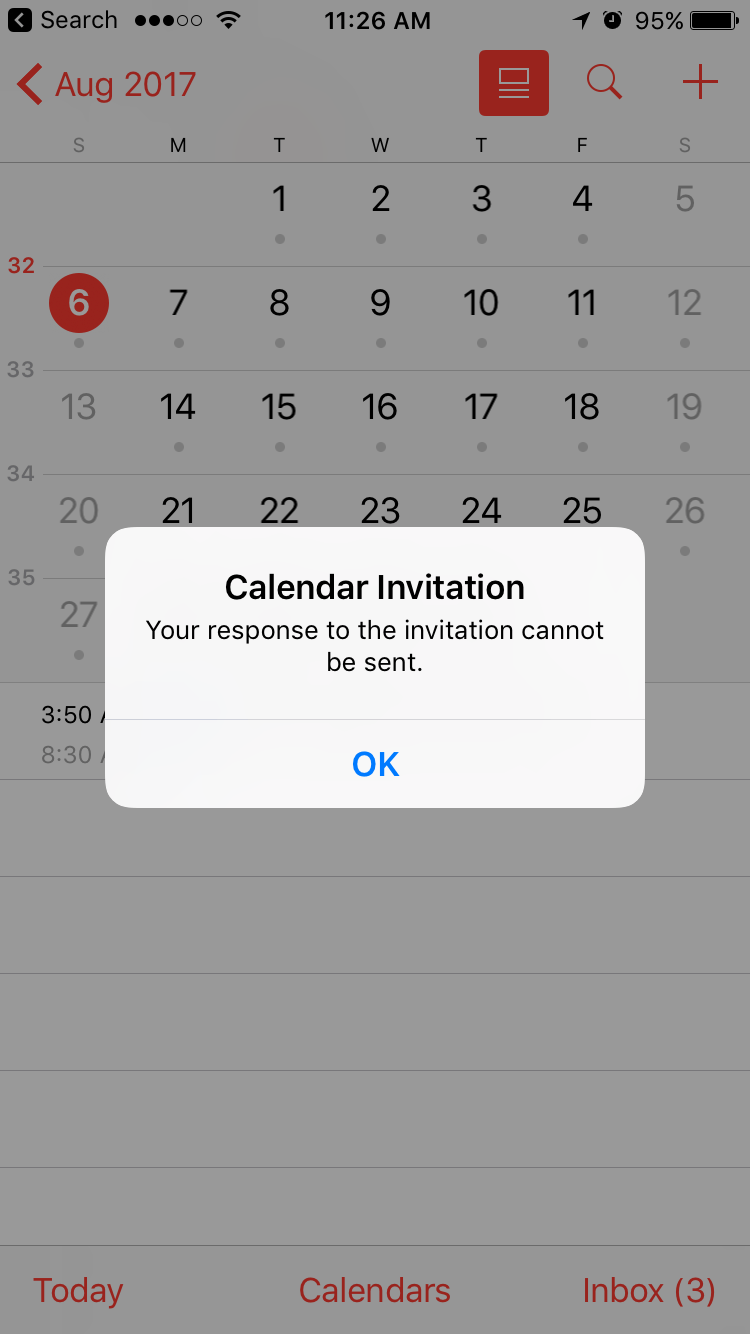 Keep Getting Calendar Invitation Cannot Be Sent On Iphone CALNDA