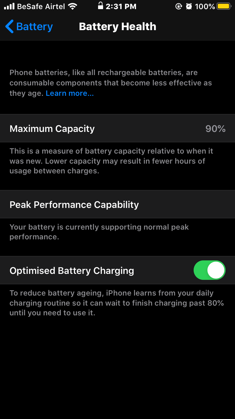 Battery health maximum capacity Apple Community