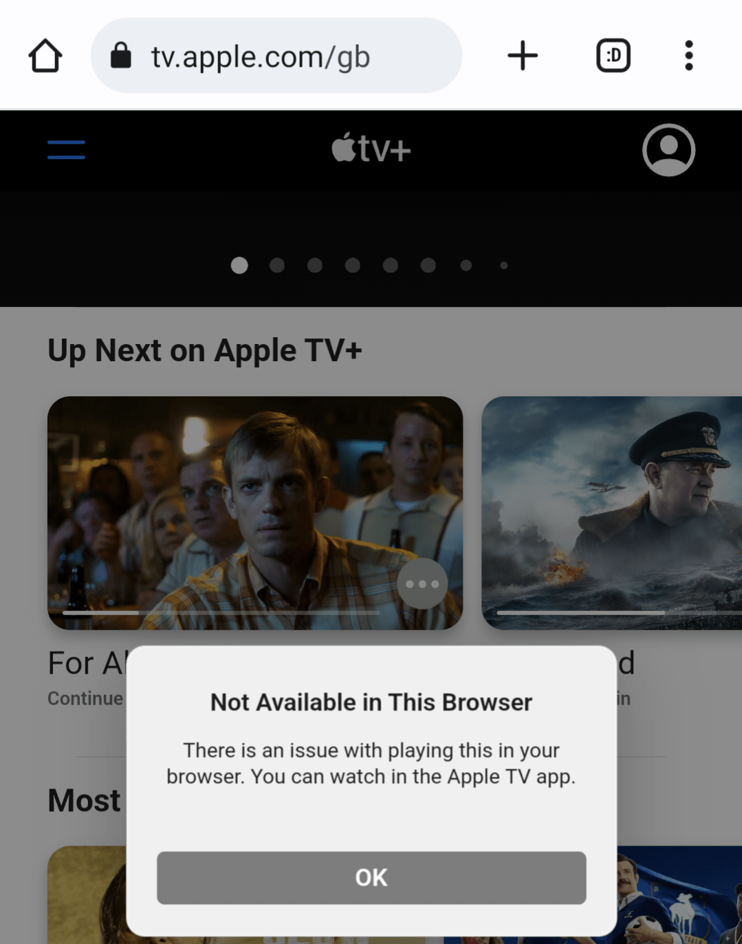 Watching Apple TV on Android browsers Apple Community