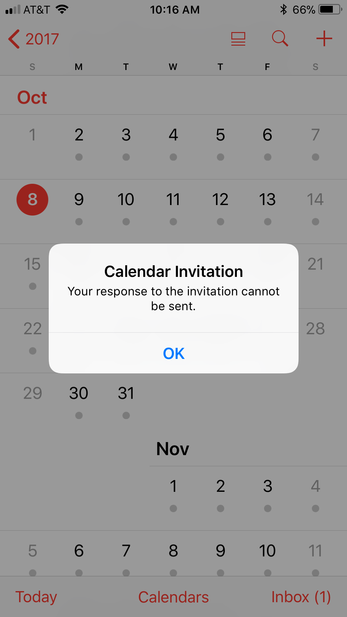 Calendar Invitation Cannot Be Sent Iphone Notification CALNDA