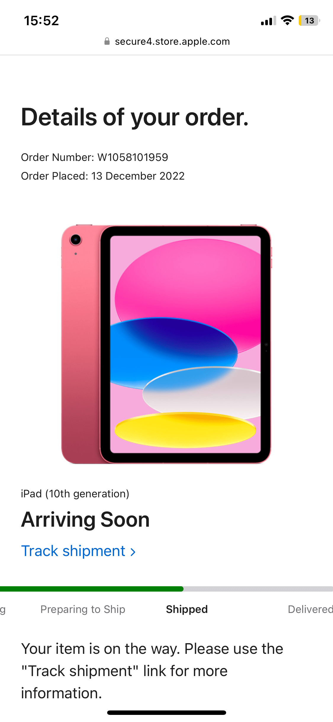 The estimated delivery for my order was o… Apple Community