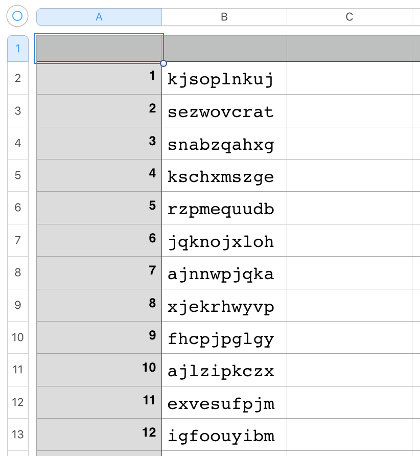 Alphabetize a LARGE amount of data in Num… Apple Community