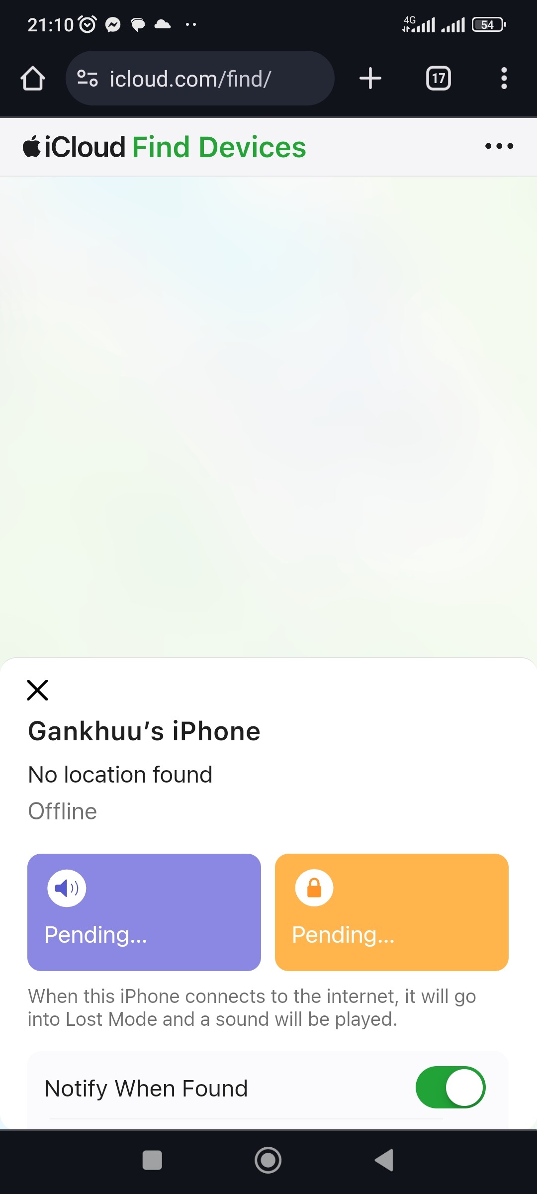 Hi find my phone is turned off, how to se… Apple Community