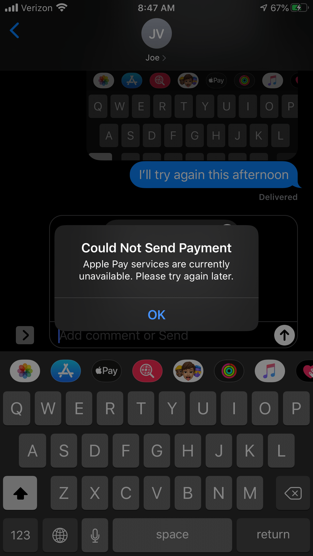 Error Apple Pay services not available Apple Community