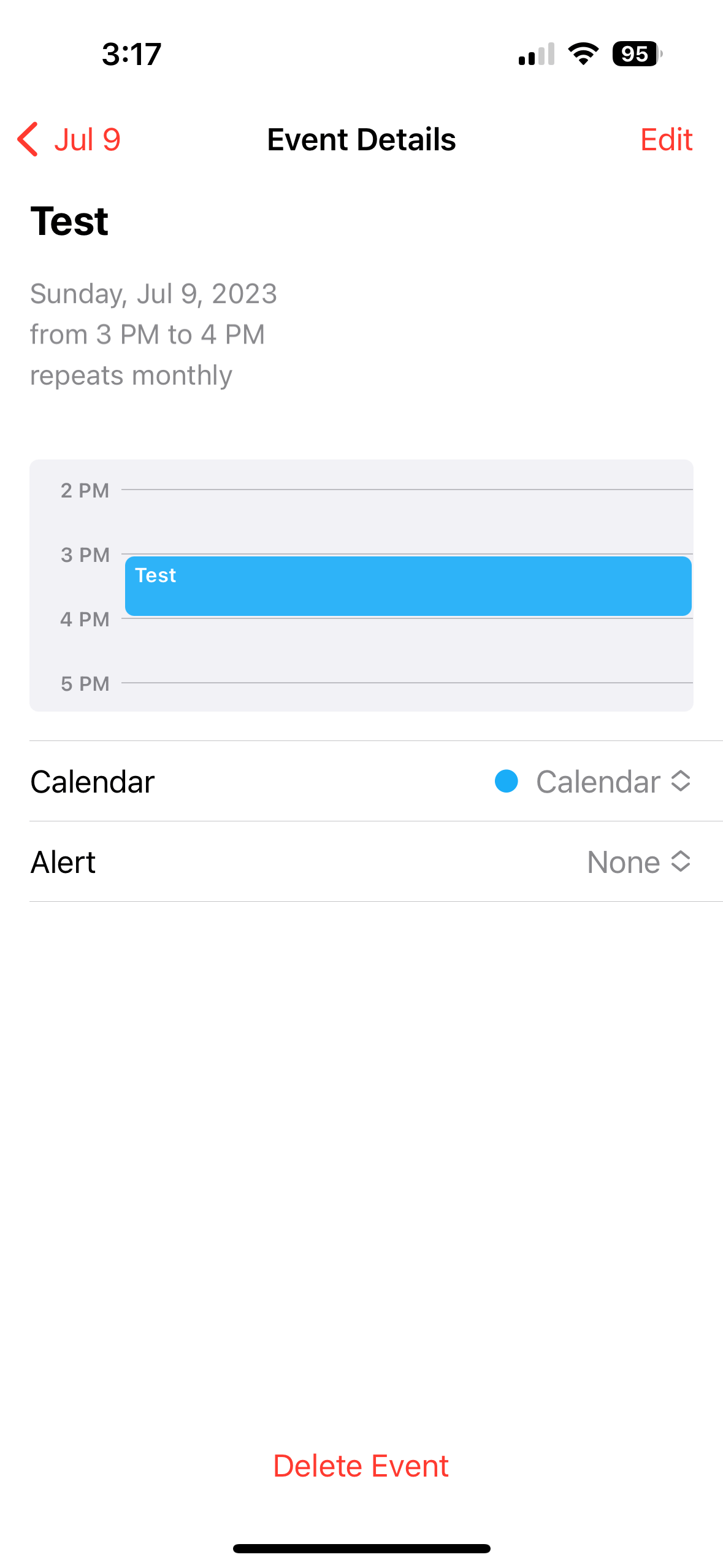 delete monthly schedule Apple Community