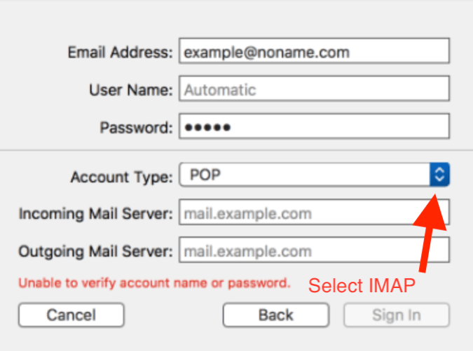 setting up imap on mac Apple Community