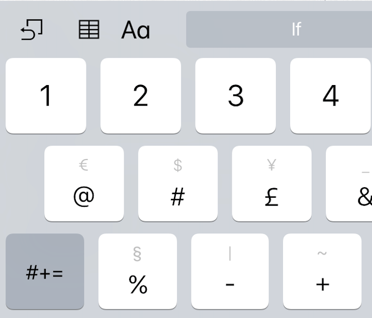 iPad keyboard not showing symbols Apple Community