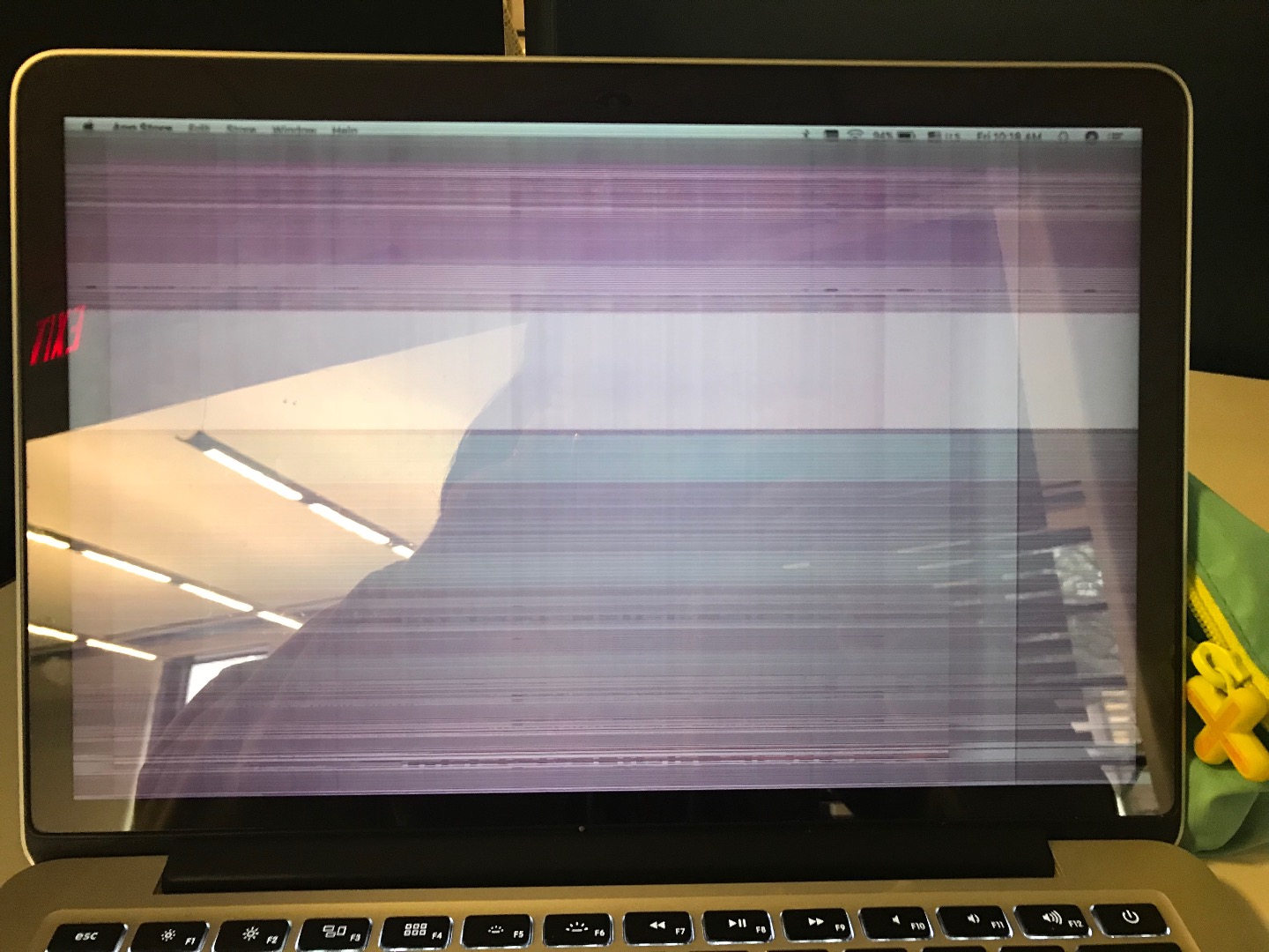 horizontal purple lines that temporarily … Apple Community