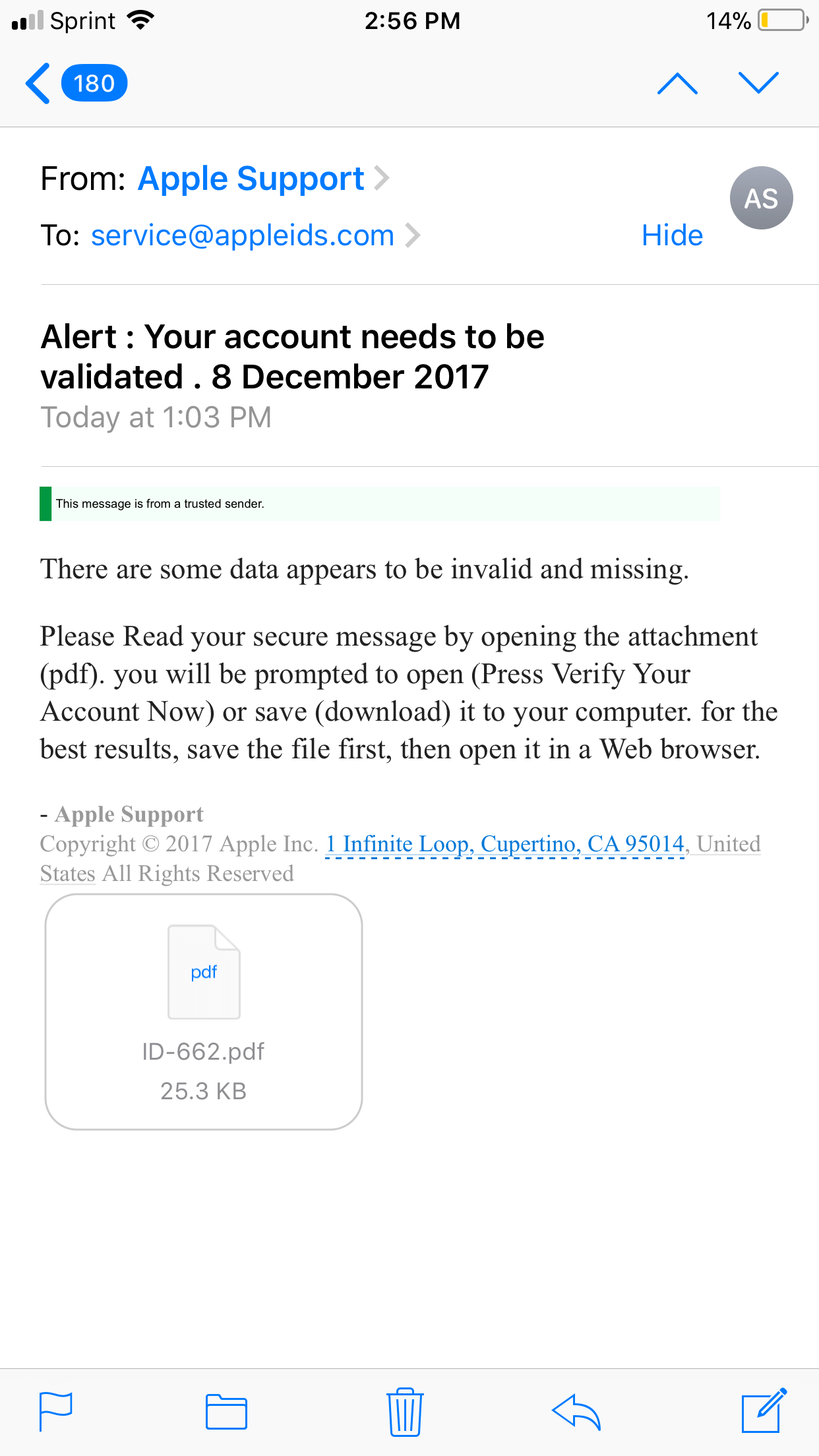 I received a email from the Apple support… Apple Community