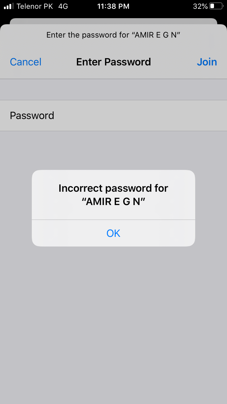 Wifi incorrect password fix? Why softwear… Apple Community