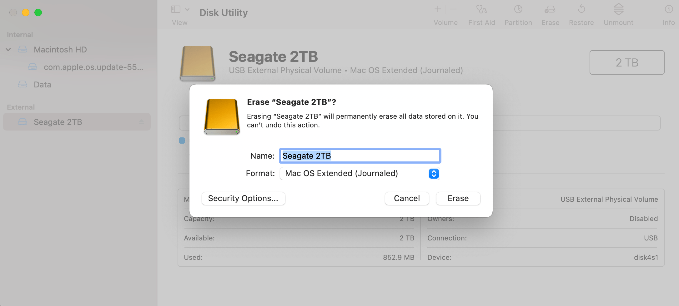 How to partition external hard drive? Pa… Apple Community