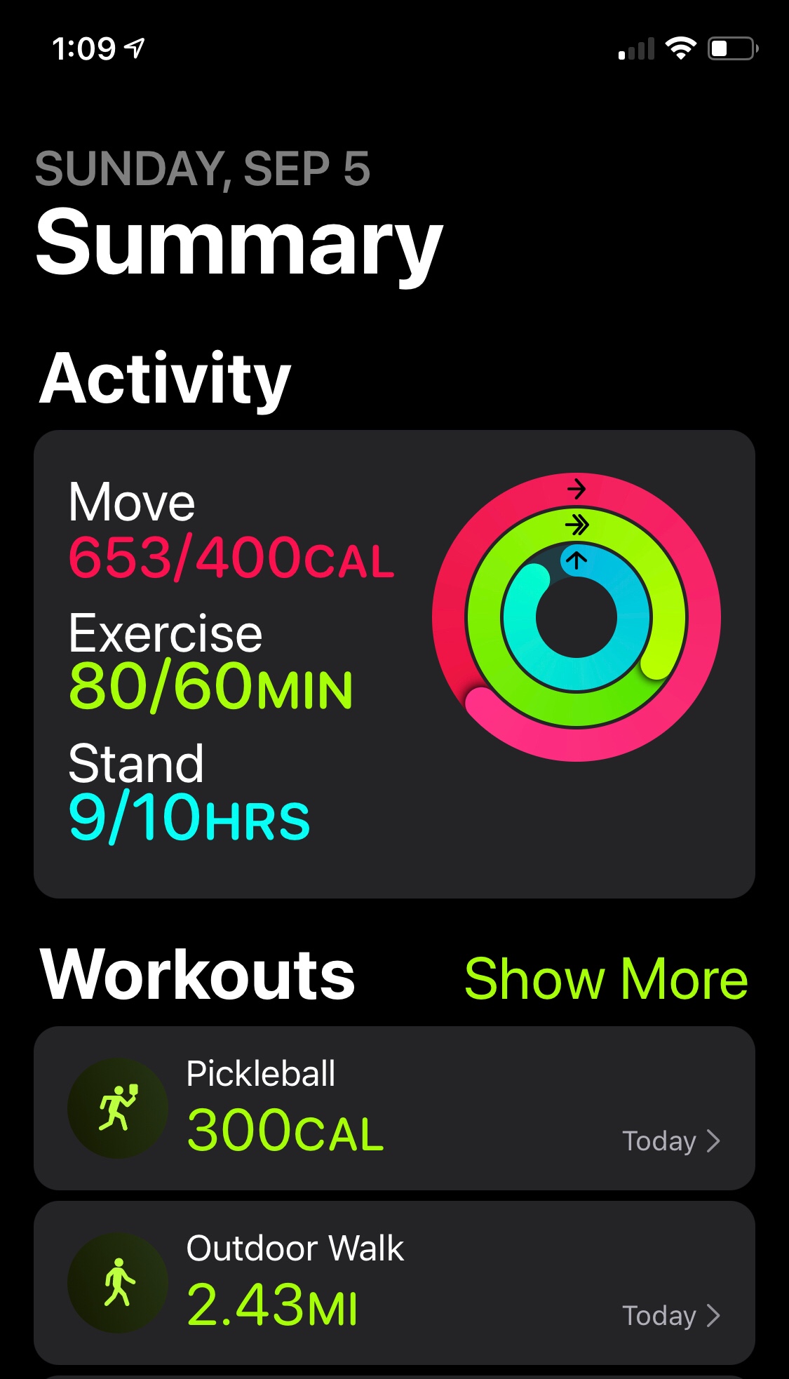 Apple Watch Exercise ring records 1/2 time Apple Community