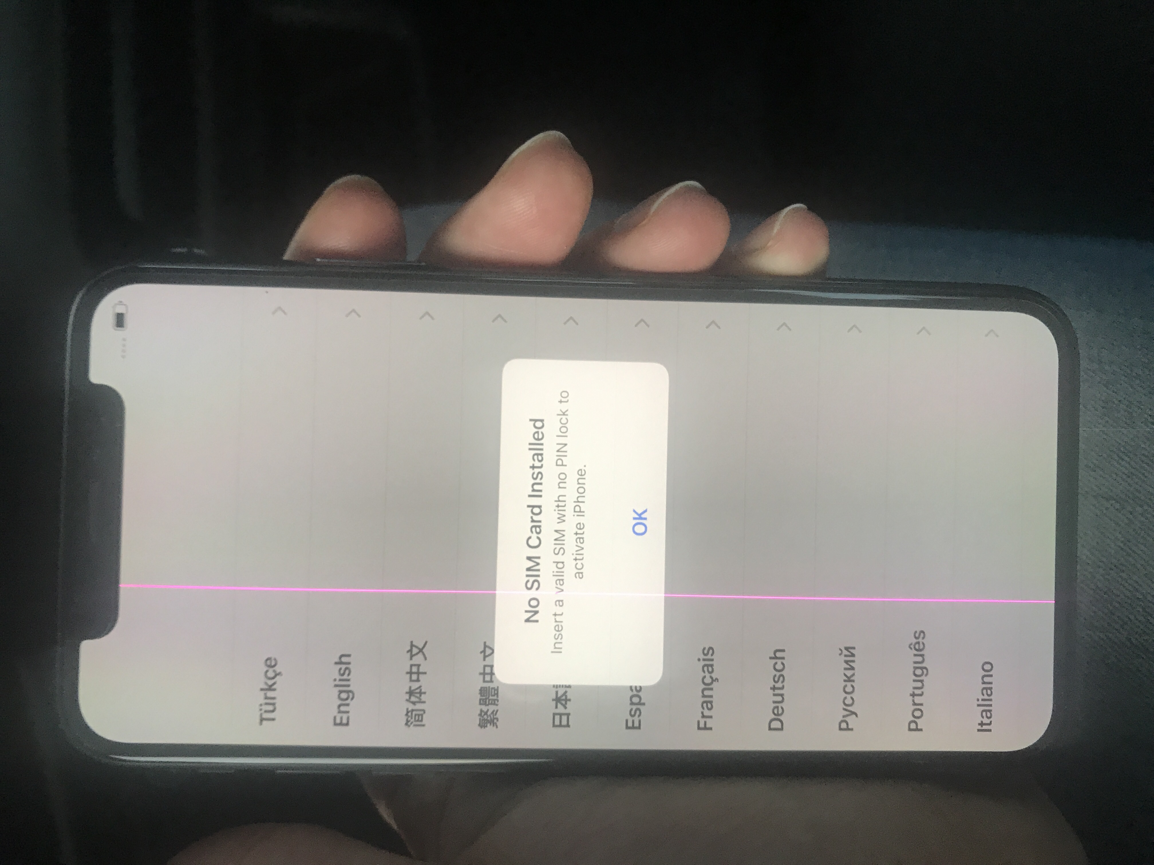New iphone x screen have purple line and … Apple Community