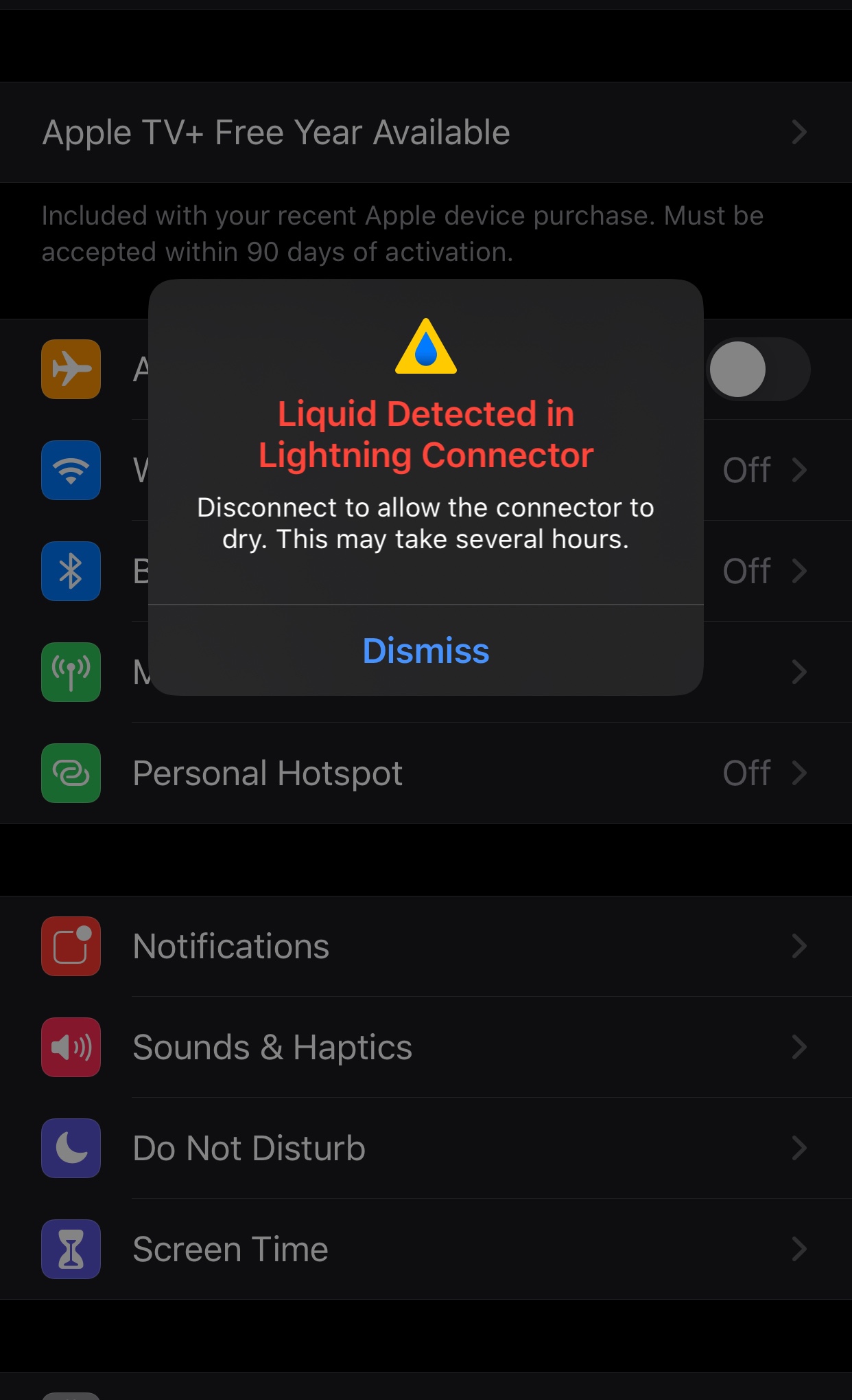 Liquid detected and charging unavailable Apple Community
