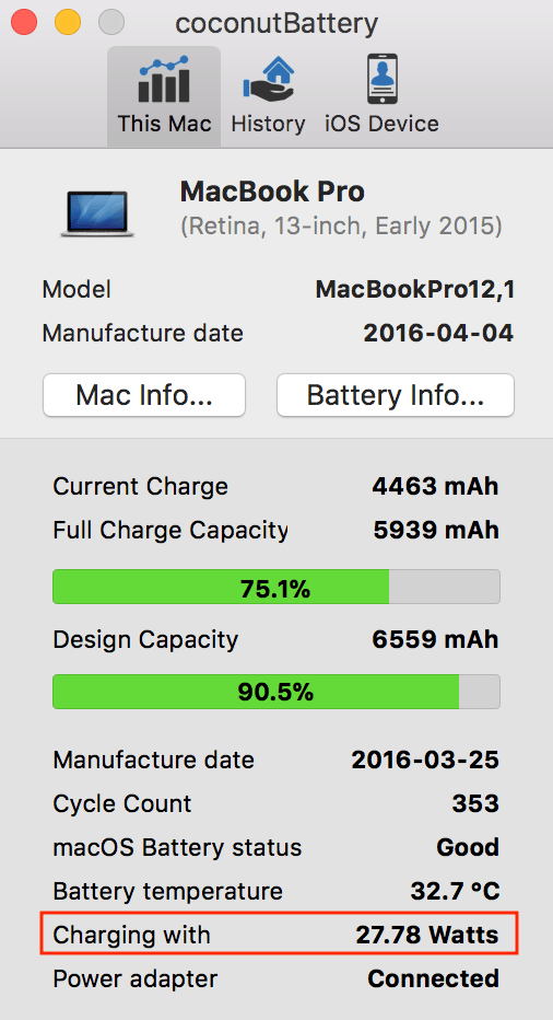 MacBook Pro charging watts Apple Community