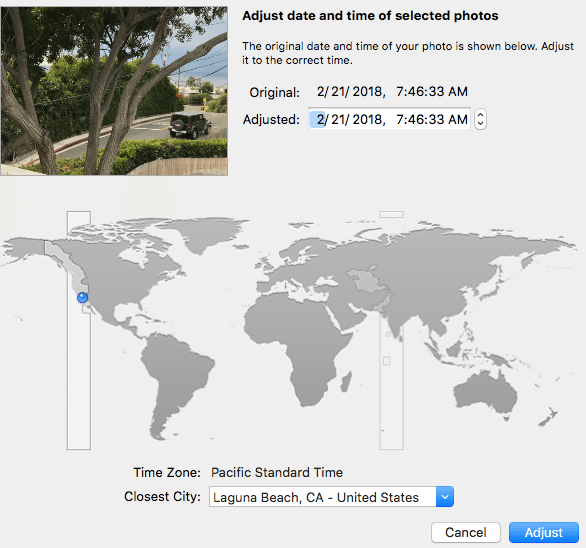 Time Zone control in Photos App Apple Community