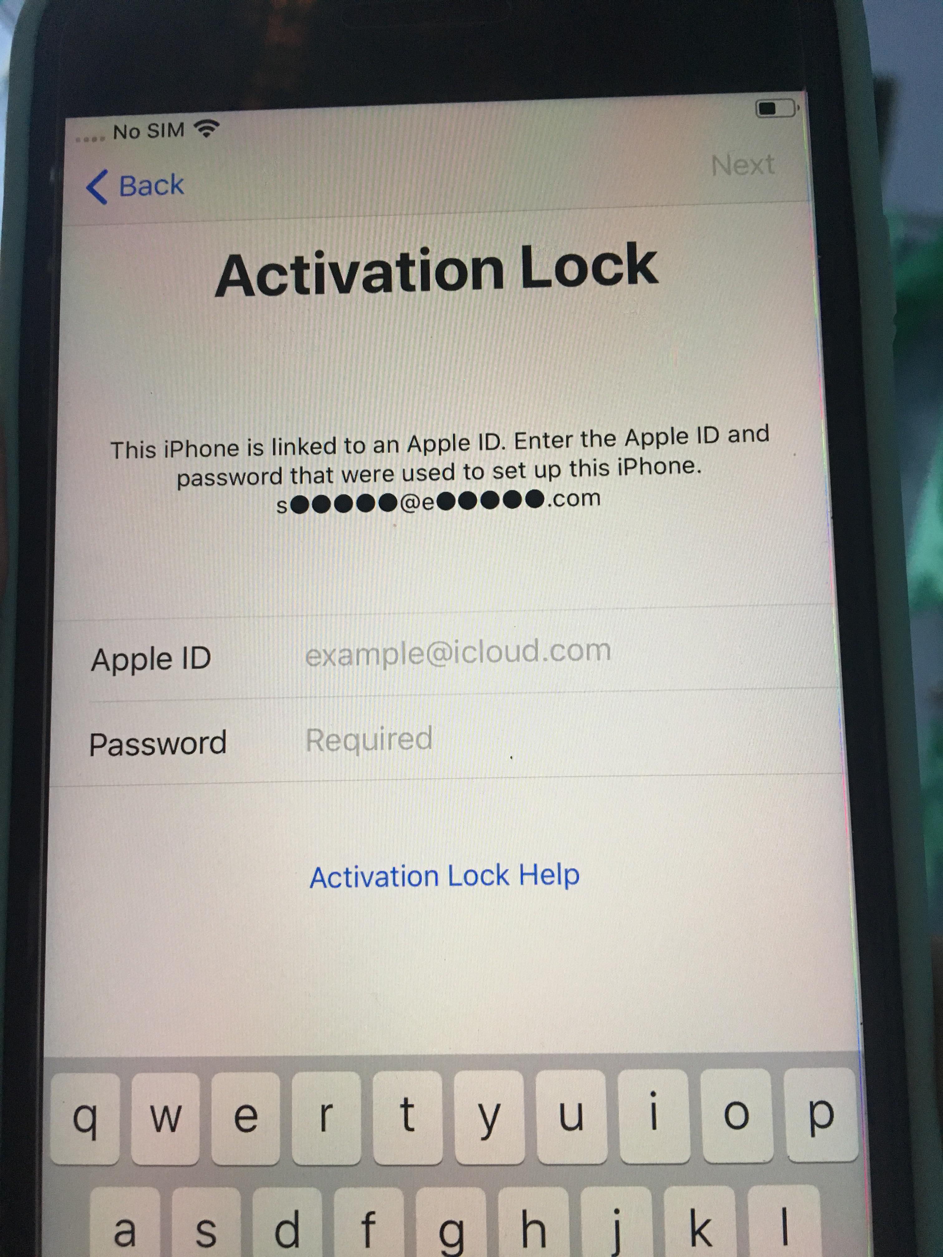 Problem with activation lock in Iphone 8 … Apple Community