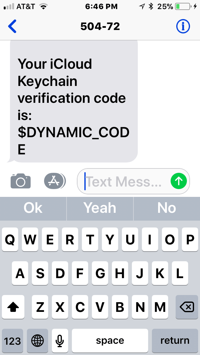 Your iCloud Keychain verification code is… Apple Community