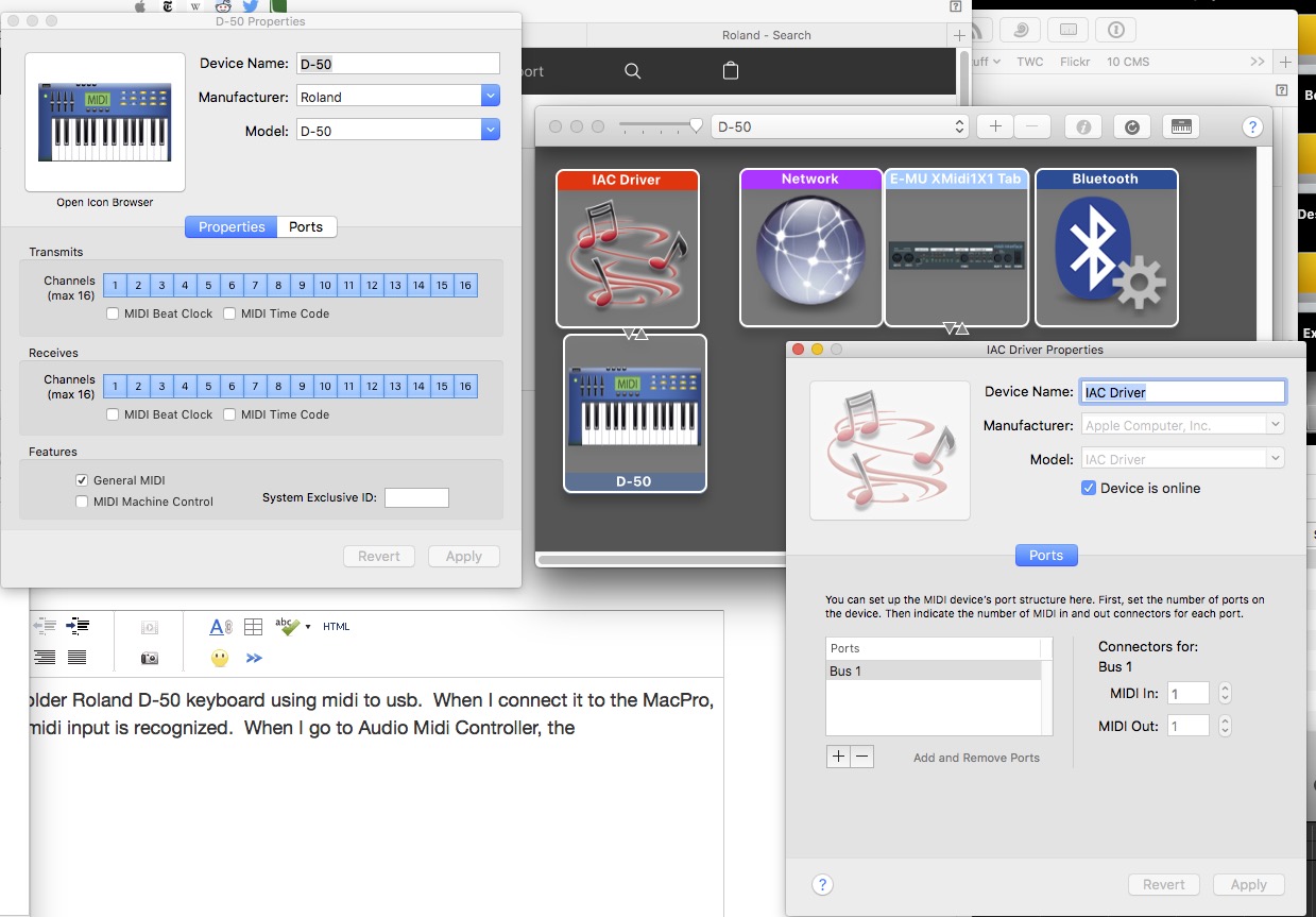 Garageband not seeing Midi inputs Apple Community