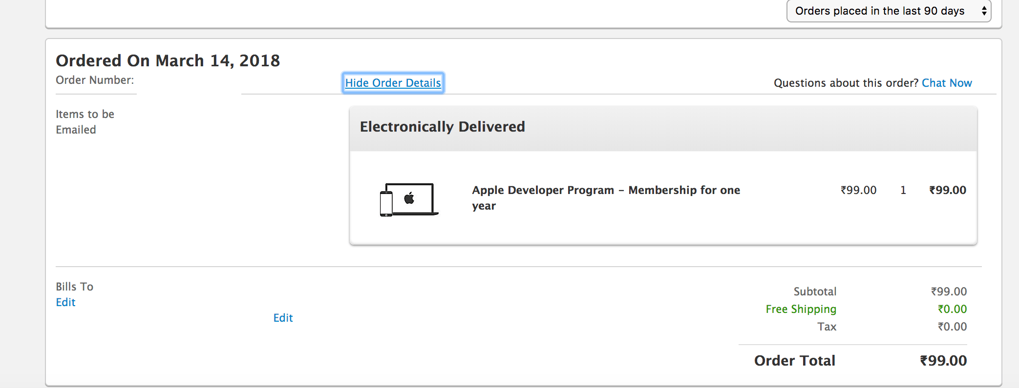 invoice of developer apple account Apple Community